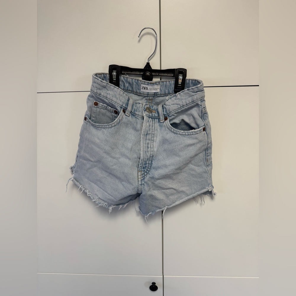 Zara Light Blue Denim Shorts